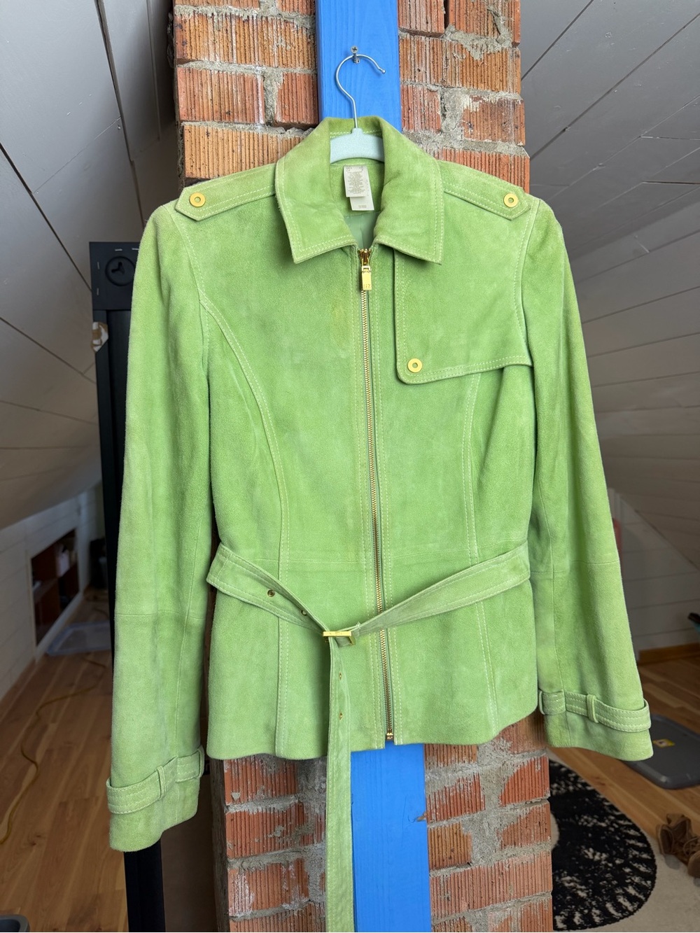 Vintage Suede Belted Jacket